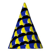 Abstrakt Art Blue Yellow Partyhütchen (Rechts)