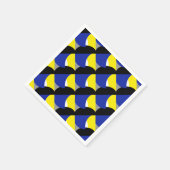 Abstrakt Art Blue Yellow Serviette (Ecke)