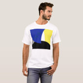 Abstrakt Art Blue Yellow T-Shirt (Vorne ganz)