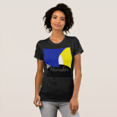 Abstrakt Art Blue Yellow T-Shirt (Vorne ganz)