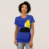 Abstrakt Art Blue Yellow T-Shirt (Vorne ganz)