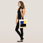 Abstrakt Art Blue Yellow Tragetasche (Vorderseite (Model))