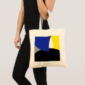 Abstrakt Art Blue Yellow Tragetasche (Vorderseite (Produkt))