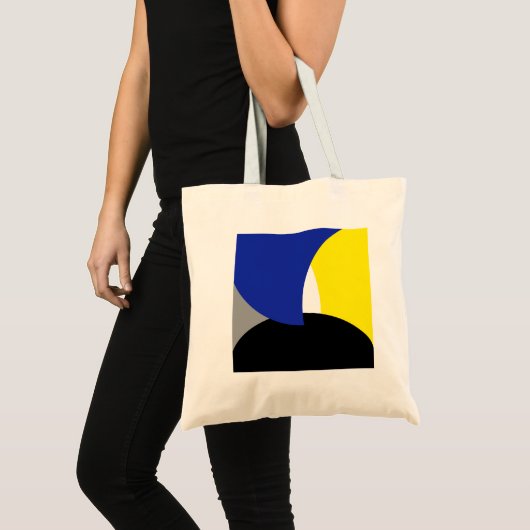 Abstrakt Art Blue Yellow Tragetasche (Vorderseite (Produkt))