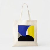 Abstrakt Art Blue Yellow Tragetasche (Vorne)