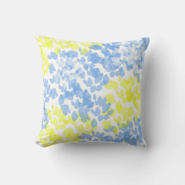 Abstrakt Art Blue Yellow White Minimal Kissen