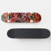 Abstrakt Art Blume Muster 3 Skateboard (Horizontal)