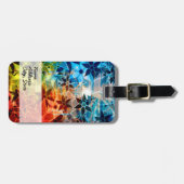 Abstrakt Art Blume Muster #4 Gepäckanhänger (Vorderseite horizontal)