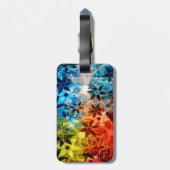 Abstrakt Art Blume Muster #4 Gepäckanhänger (Rückseite vertikal)