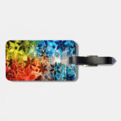 Abstrakt Art Blume Muster #4 Gepäckanhänger (Rückseite horizontal)