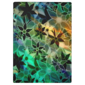 Abstrakt Art Blume Muster Klemmbrett (Rückseite)