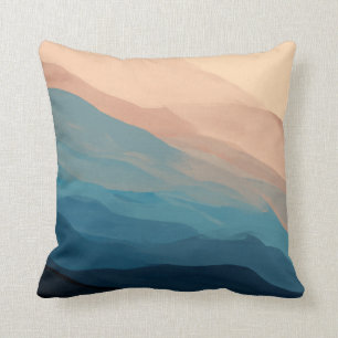 Abstrakt Art Blush Pink und Blue Watercolor iPhone Kissen