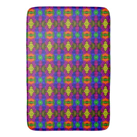 Abstrakt Art Bright Pattern Badematte (Vorderseite Vertikal)