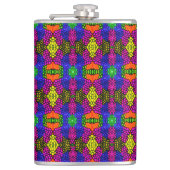 Abstrakt Art Bright Pattern Flachmann (Vorderseite)