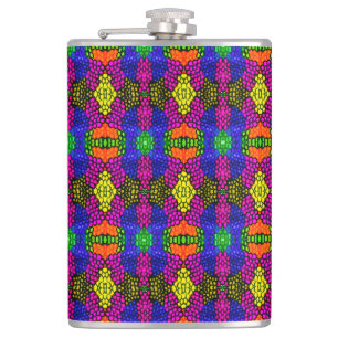 Abstrakt Art Bright Pattern Flachmann