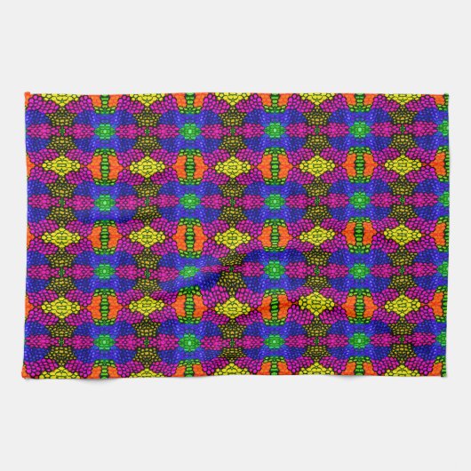 Abstrakt Art Bright Pattern Geschirrtuch (Horizontal)