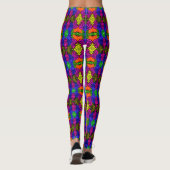 Abstrakt Art Bright Pattern Leggings (Rückseite)
