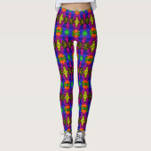 Abstrakt Art Bright Pattern Leggings (Vorderseite)