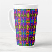 Abstrakt Art Bright Pattern Milchtasse (Linke Ecke)