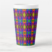 Abstrakt Art Bright Pattern Milchtasse (Vorderseite)