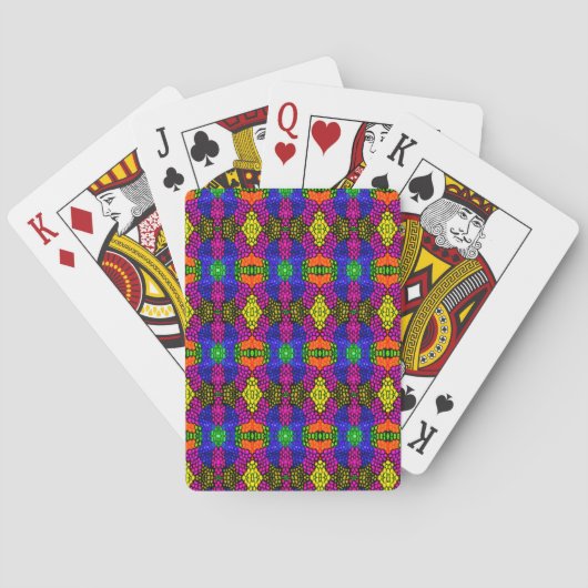 Abstrakt Art Bright Pattern Spielkarten (Rückseite)