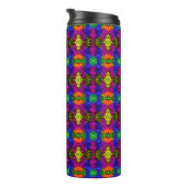Abstrakt Art Bright Pattern Thermosbecher (Nach rechts gedreht)
