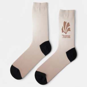 Abstrakt Art Brown Algae, Kelp Socken