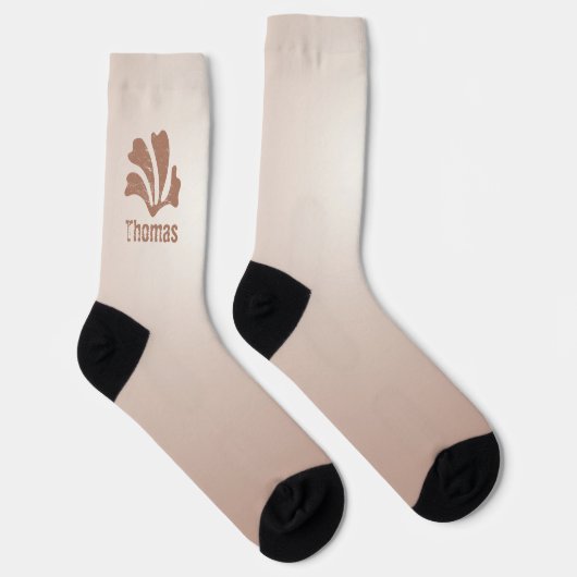 Abstrakt Art Brown Algae, Kelp Socken (Rechts)