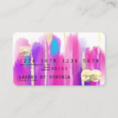 Abstrakt Art Brush Boho Kreditkarte Visitenkarte (Vorderseite)