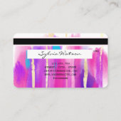 Abstrakt Art Brush Boho Kreditkarte Visitenkarte (Rückseite)