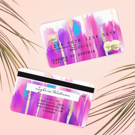 Abstrakt Art Brush Boho Kreditkarte Visitenkarte