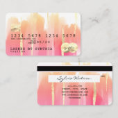 Abstrakt Art Brush Boho Kreditkarte Visitenkarte (Vorne/Hinten)