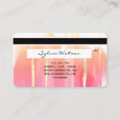 Abstrakt Art Brush Boho Kreditkarte Visitenkarte (Rückseite)