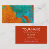 Abstrakt Art Business Cards Orange Red Blue Green Visitenkarte (Vorne/Hinten)