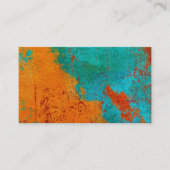 Abstrakt Art Business Cards Orange Red Blue Green Visitenkarte (Vorderseite)