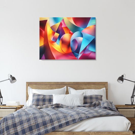 Abstrakt Art Canvas Print Leinwanddruck (Insitu (Schlafzimmer))