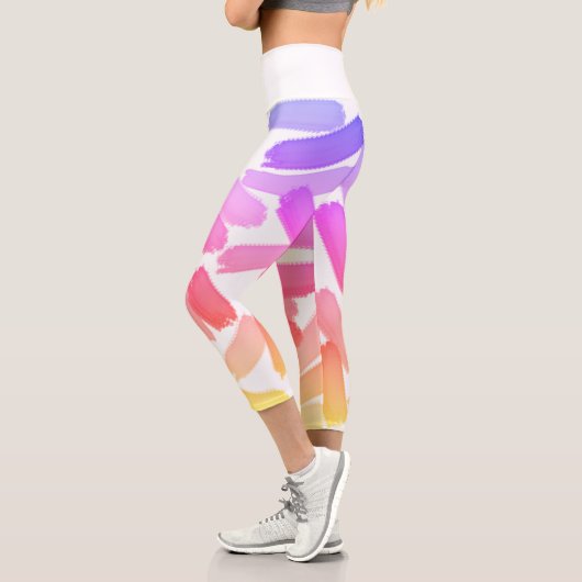 Abstrakt Art Capri Leggings (Links)
