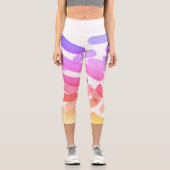 Abstrakt Art Capri Leggings (Vorderseite)
