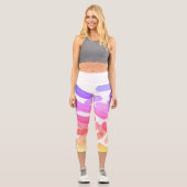 Abstrakt Art Capri Leggings (Vorderseite)
