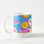 Abstrakt Art Circles farbenfrohe NAME Spaß glückli Kaffeetasse (Links)