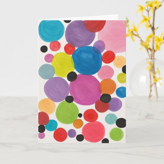 Abstrakt Art Circles Gruß Karte (Gelbe Blume)