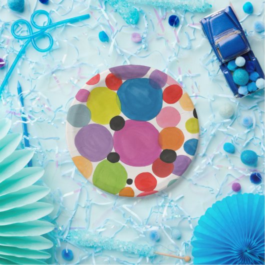 Abstrakt Art Circles Gruß Pappteller (Party)