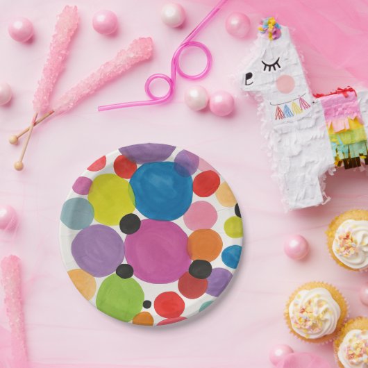 Abstrakt Art Circles Gruß Pappteller (Party)