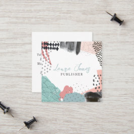 Abstrakt Art Collage Publisher Writer Square Telefonnummerkarte