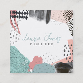 Abstrakt Art Collage Publisher Writer Square Terminkarte