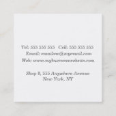 Abstrakt Art Collage Publisher Writer Square Terminkarte (Rückseite)