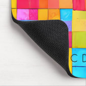 Abstrakt Art Colorful NAME Office Zuhause School F Mousepad (Ecke)