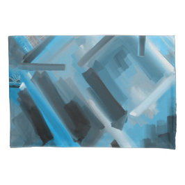 Abstrakt Art Contemporary Blue Shades Kissenbezug