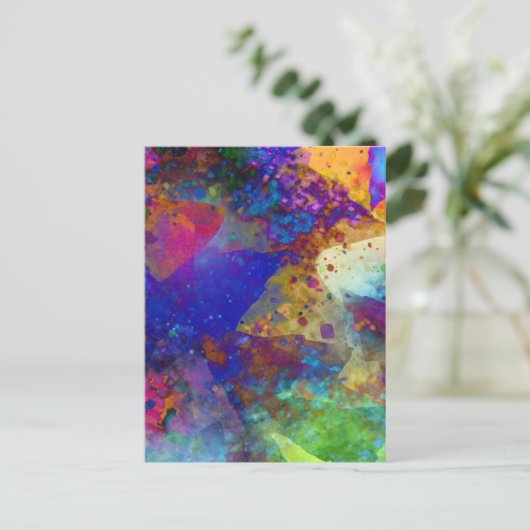 Abstrakt Art Cool Postkarte (Stehend Vorderseite)