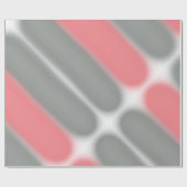 Abstrakt Art Coral Pink Grau Muster Geschenkpapier (Flach)